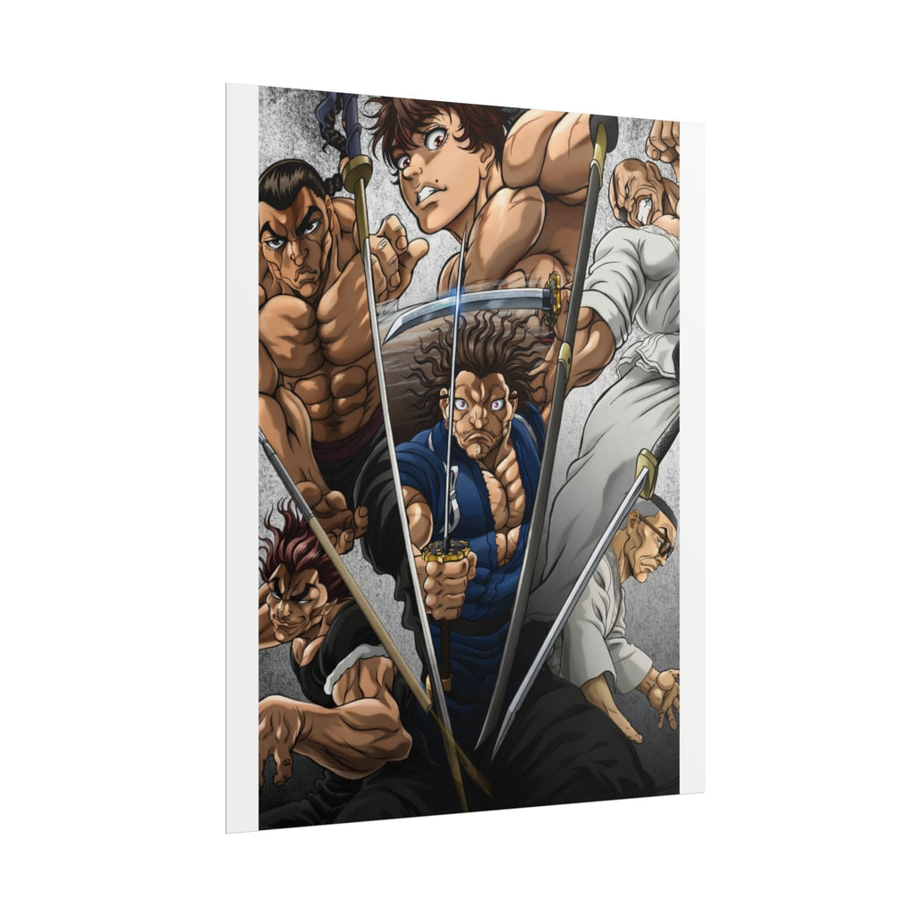 Samurai Warriors Rolled Poster – Vintage Anime Swordfighters Wall Art