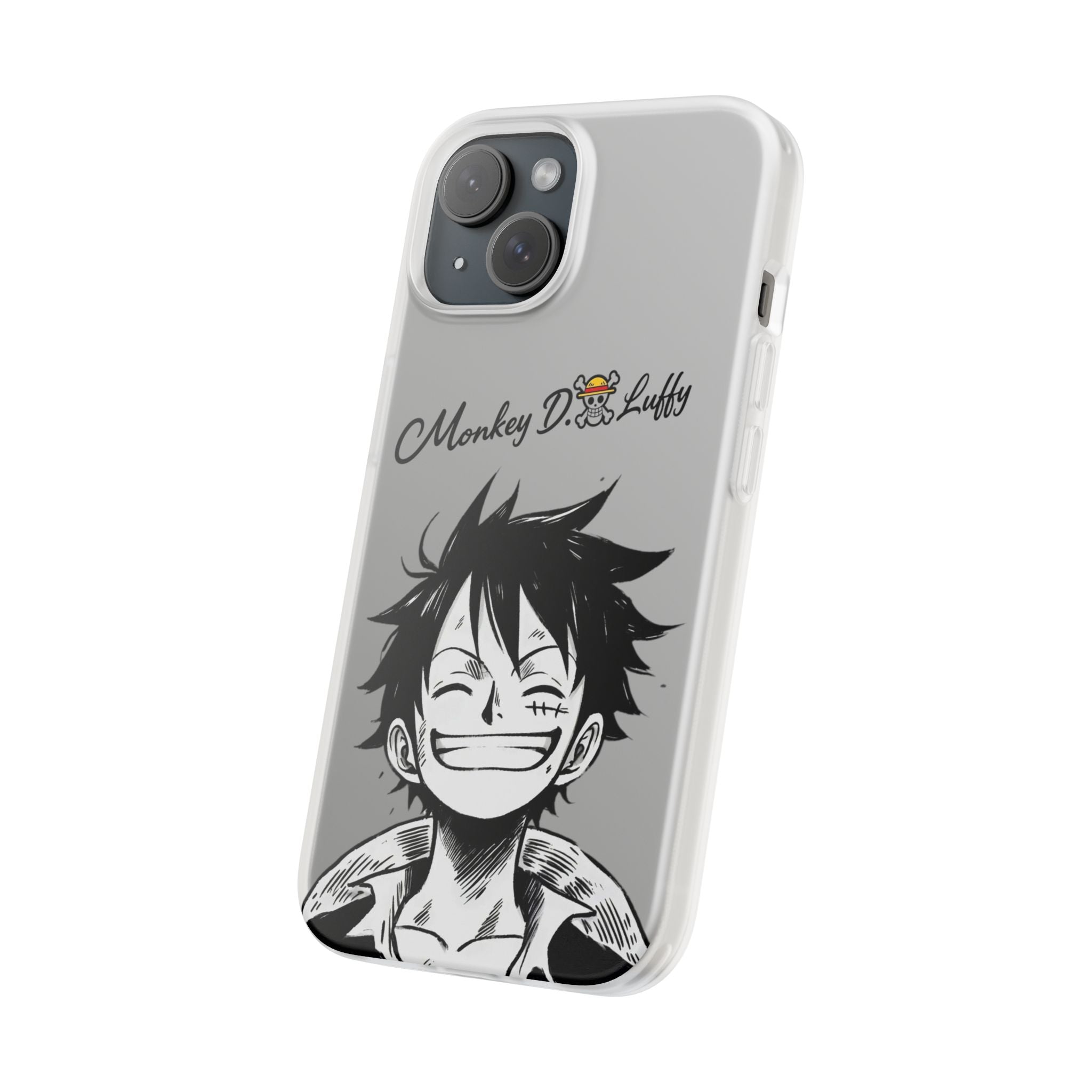One Piece iPhone Case - Minimalist Monkey D. Luffy Design | White Anime Phone Cover