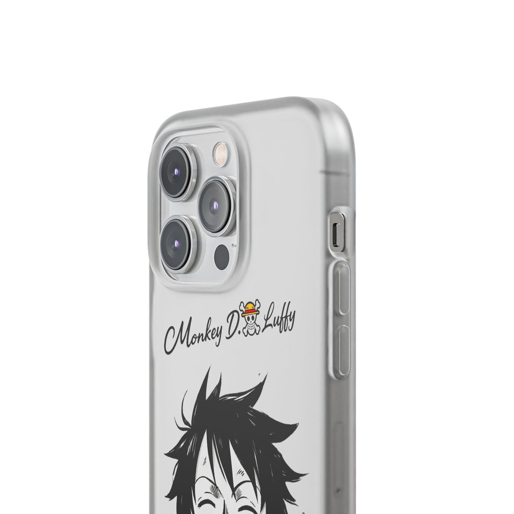 One Piece iPhone Case - Minimalist Monkey D. Luffy Design | White Anime Phone Cover