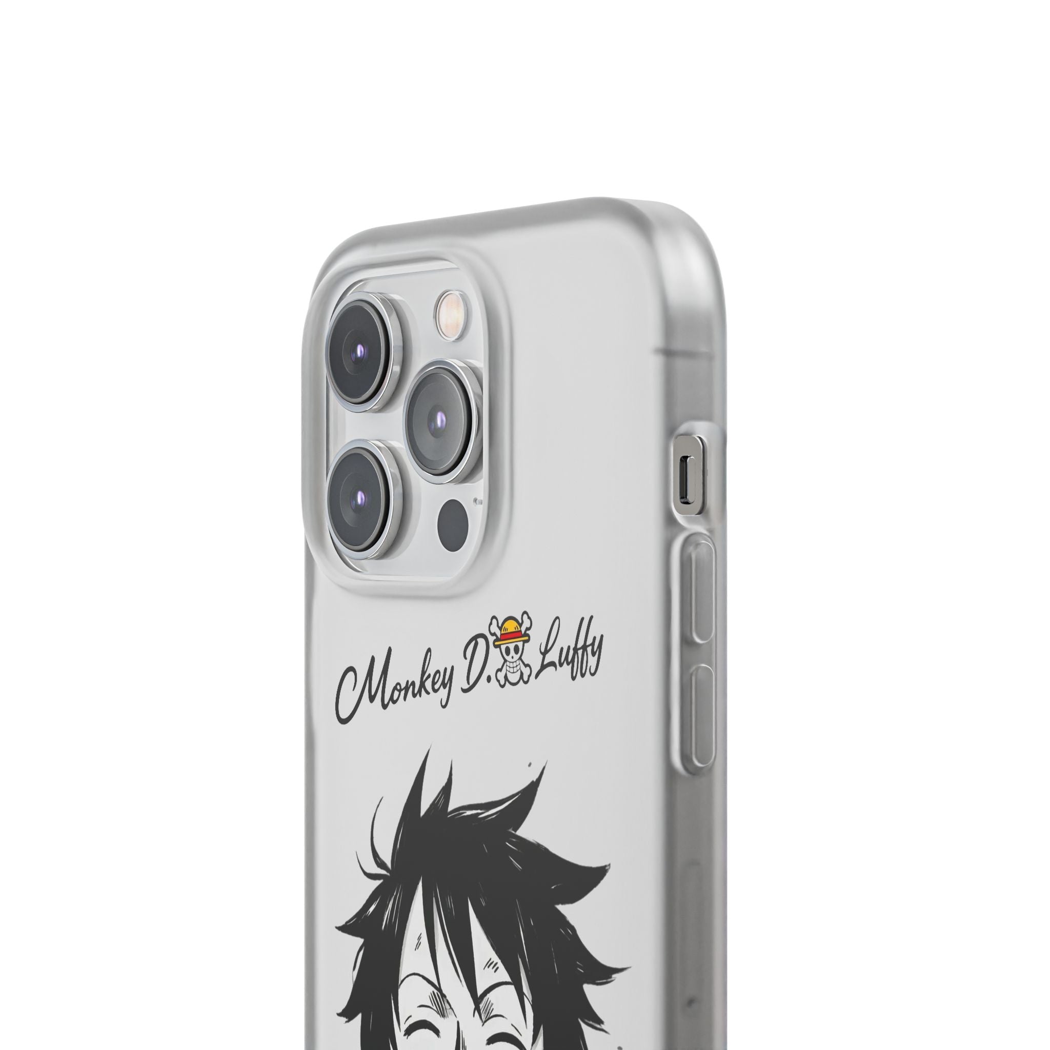 One Piece iPhone Case - Minimalist Monkey D. Luffy Design | White Anime Phone Cover