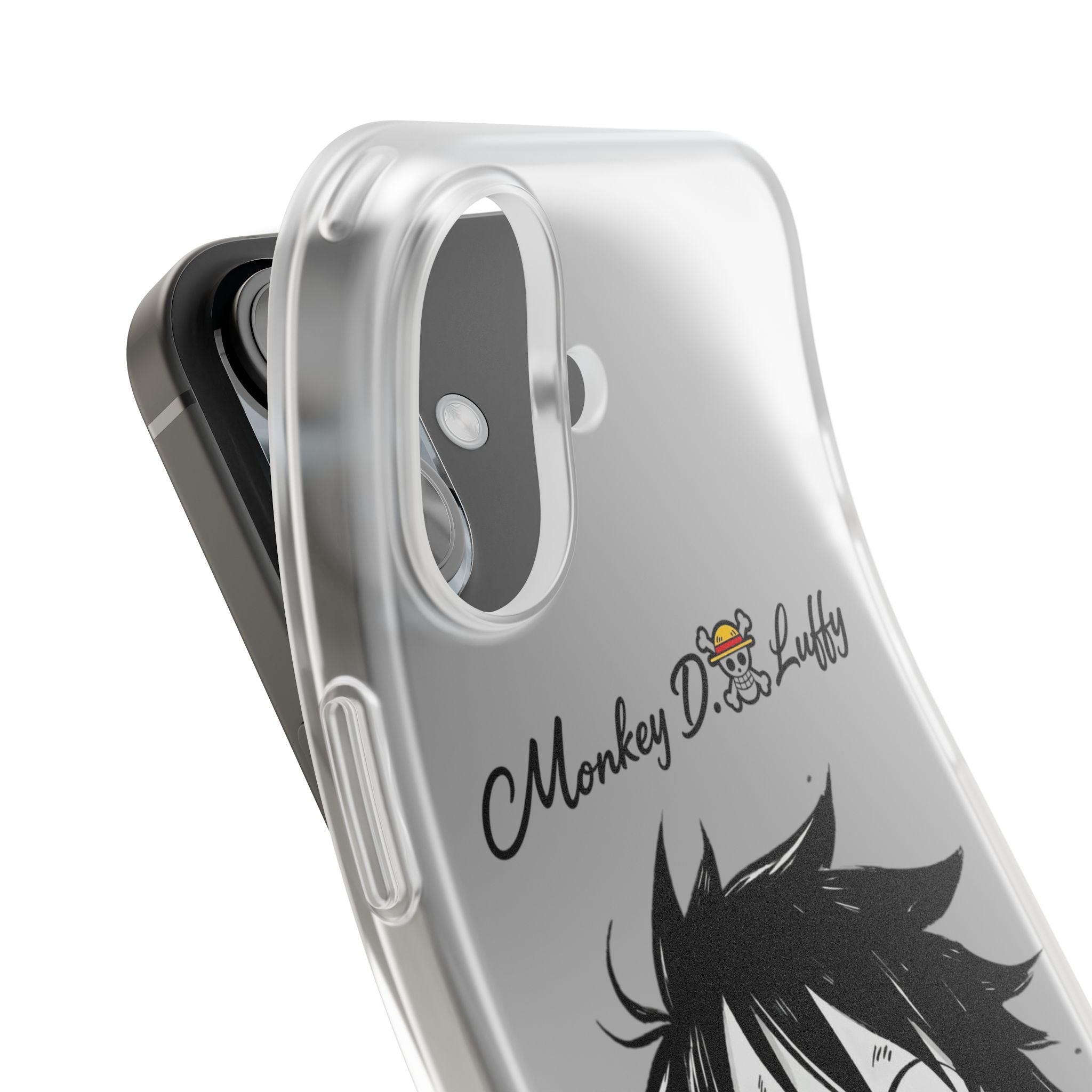 One Piece iPhone Case - Minimalist Monkey D. Luffy Design | White Anime Phone Cover