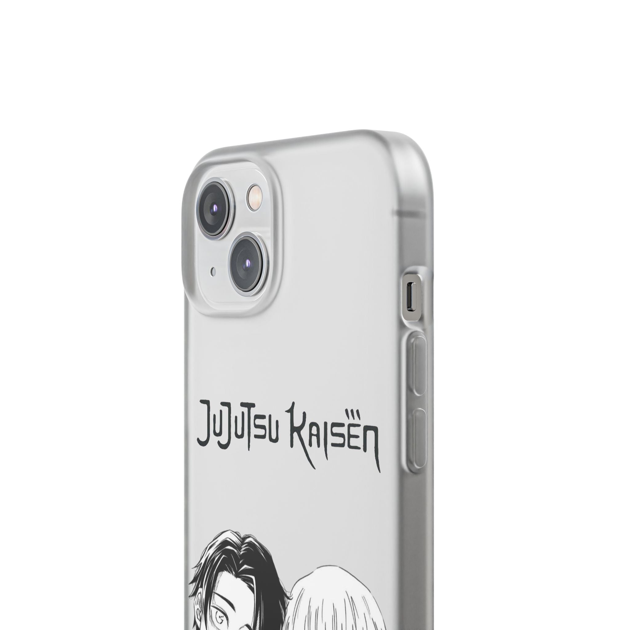 Jujutsu Kaisen Phone Case - Minimalist Yuta Okkotsu & Toge Inumaki Manga Art - Black & White Aesthetic