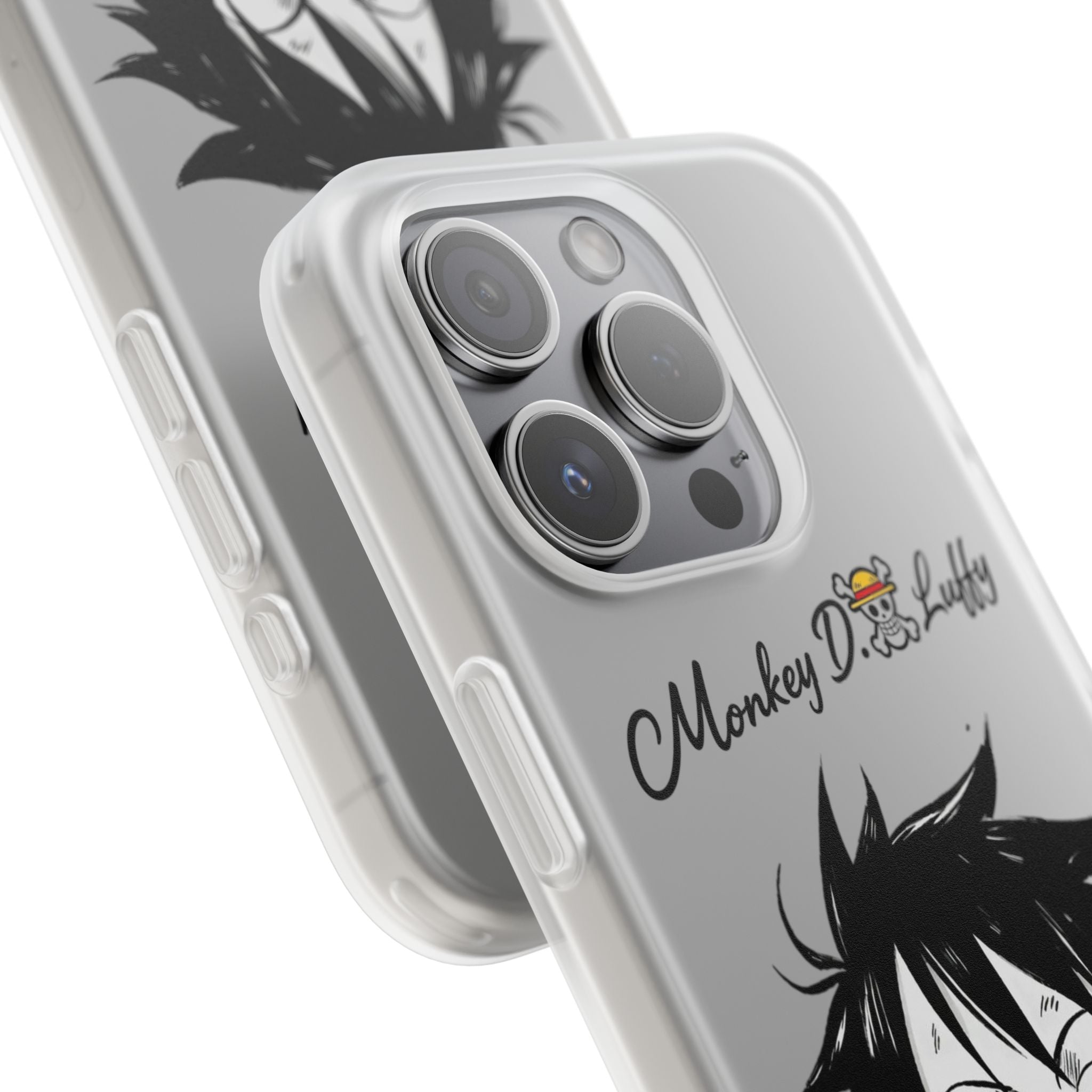 One Piece iPhone Case - Minimalist Monkey D. Luffy Design | White Anime Phone Cover