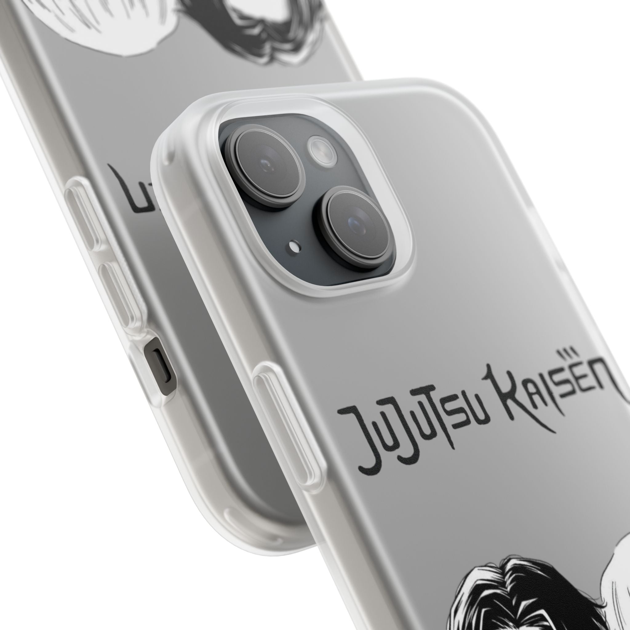 Jujutsu Kaisen Phone Case - Minimalist Yuta Okkotsu & Toge Inumaki Manga Art - Black & White Aesthetic