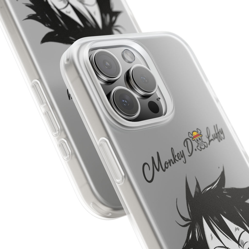 One Piece iPhone Case - Minimalist Monkey D. Luffy Design | White Anime Phone Cover