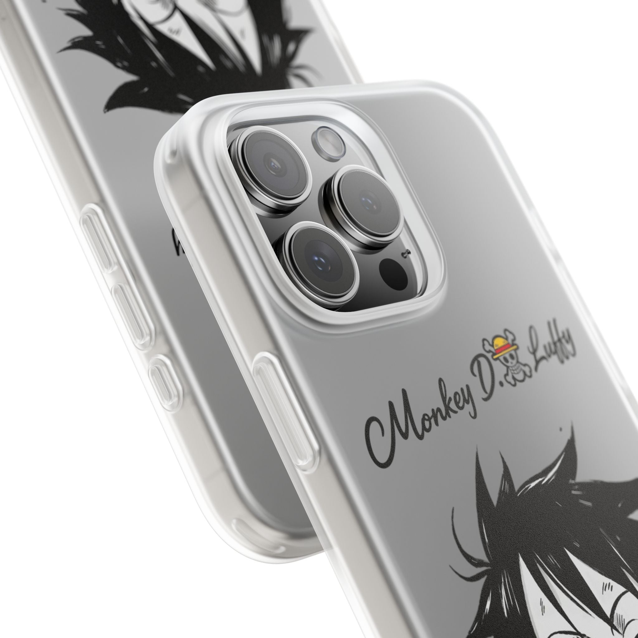 One Piece iPhone Case - Minimalist Monkey D. Luffy Design | White Anime Phone Cover