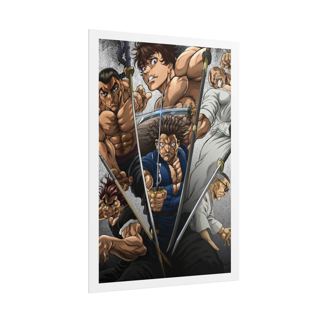 Samurai Warriors Rolled Poster – Vintage Anime Swordfighters Wall Art
