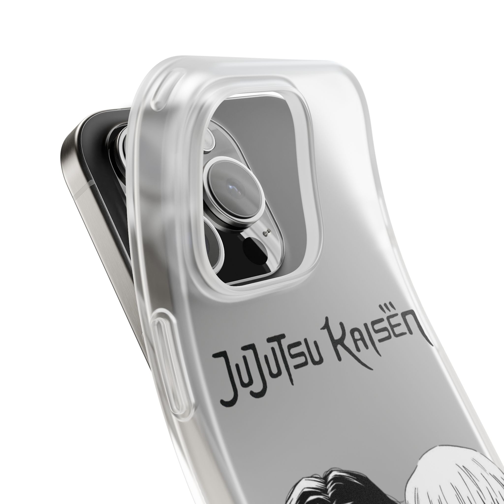 Jujutsu Kaisen Phone Case - Minimalist Yuta Okkotsu & Toge Inumaki Manga Art - Black & White Aesthetic