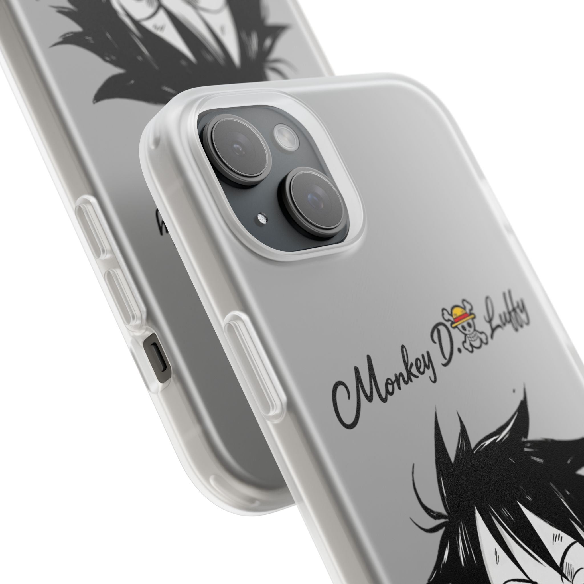 One Piece iPhone Case - Minimalist Monkey D. Luffy Design | White Anime Phone Cover