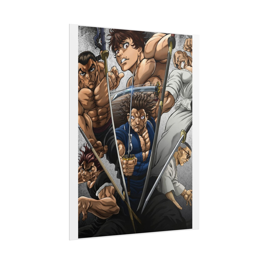 Samurai Warriors Rolled Poster – Vintage Anime Swordfighters Wall Art