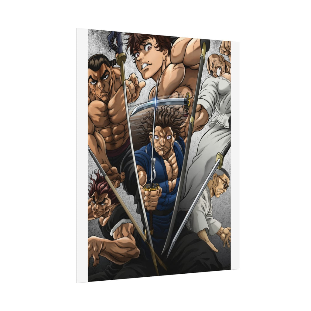 Samurai Warriors Rolled Poster – Vintage Anime Swordfighters Wall Art