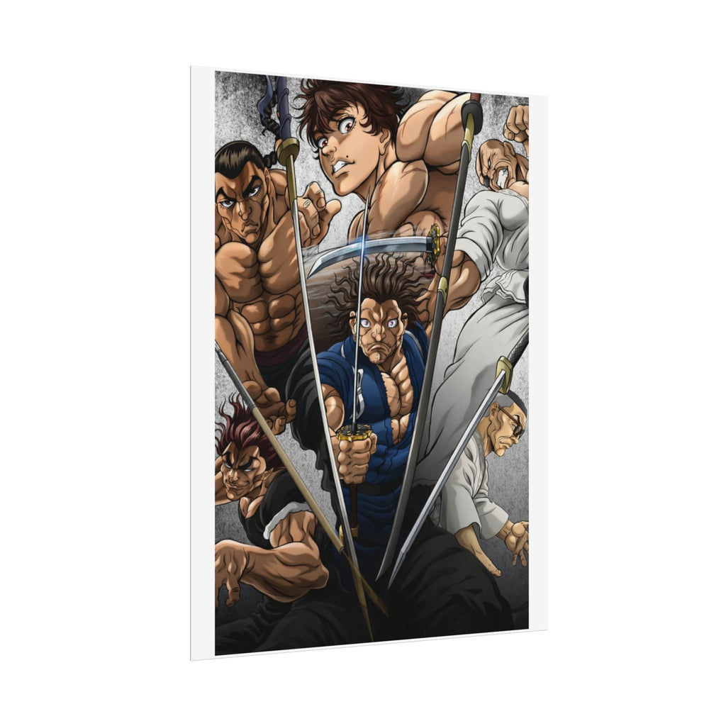 Samurai Warriors Rolled Poster – Vintage Anime Swordfighters Wall Art