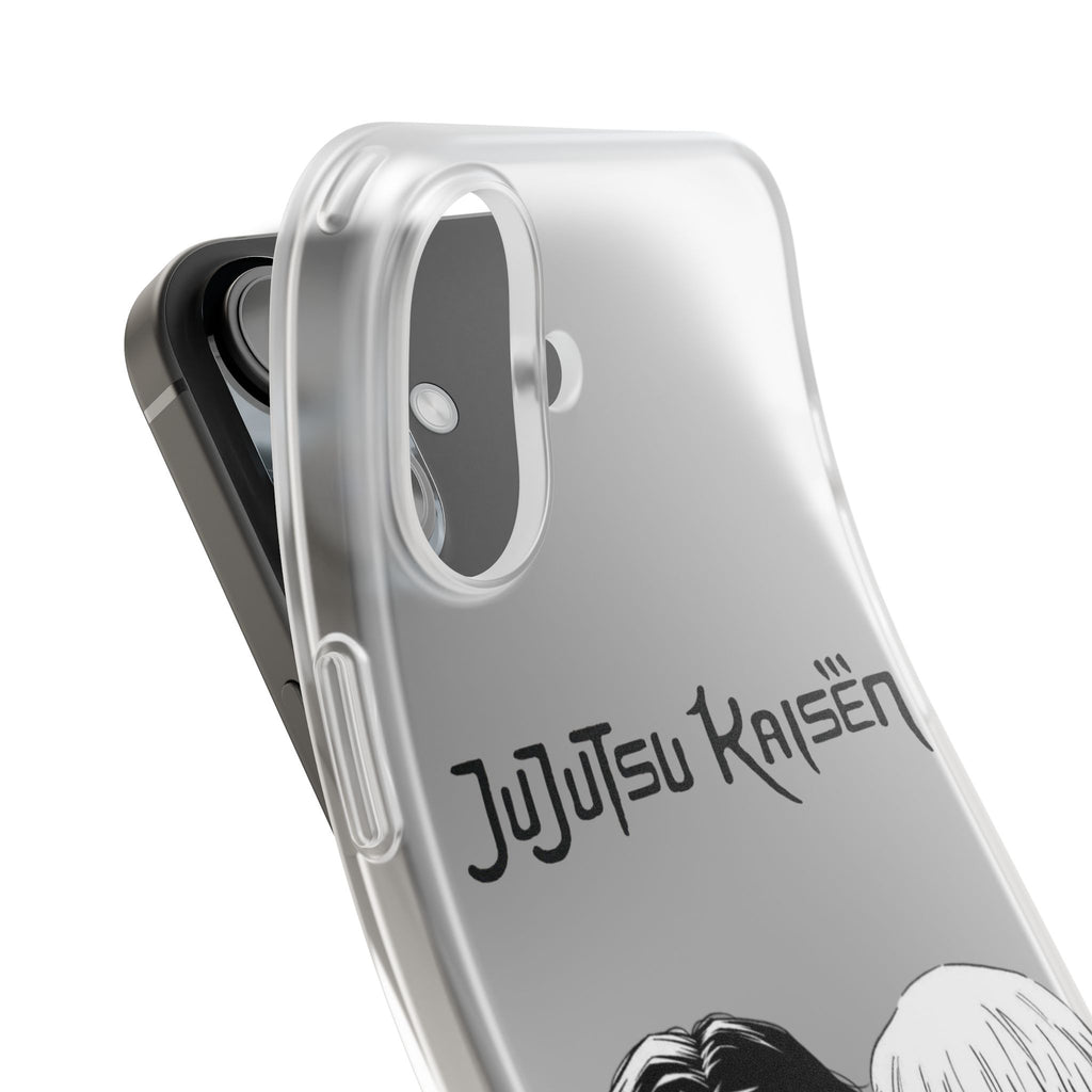 Jujutsu Kaisen Phone Case - Minimalist Yuta Okkotsu & Toge Inumaki Manga Art - Black & White Aesthetic