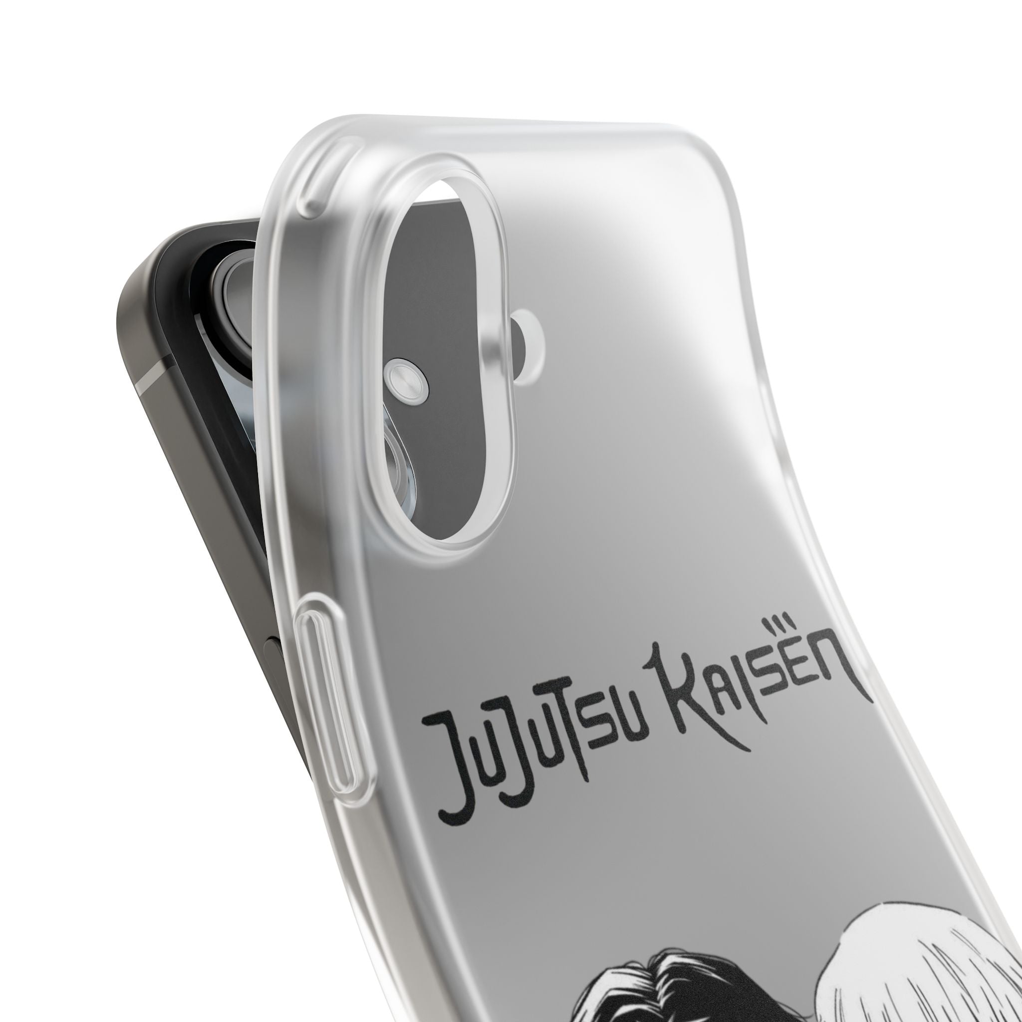 Jujutsu Kaisen Phone Case - Minimalist Yuta Okkotsu & Toge Inumaki Manga Art - Black & White Aesthetic