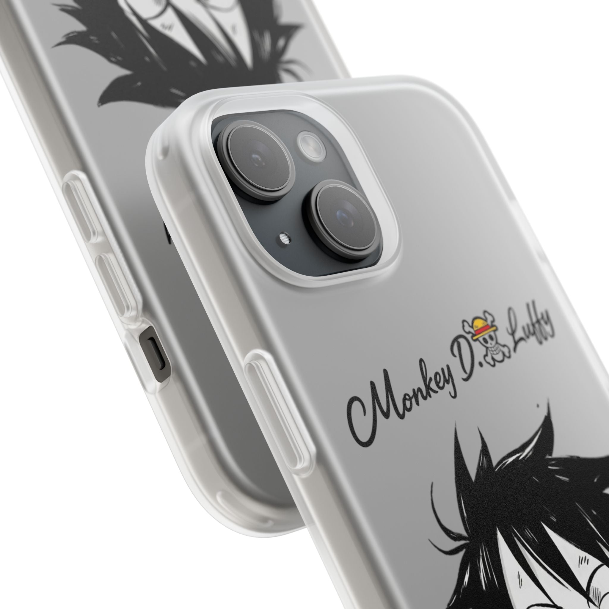 One Piece iPhone Case - Minimalist Monkey D. Luffy Design | White Anime Phone Cover