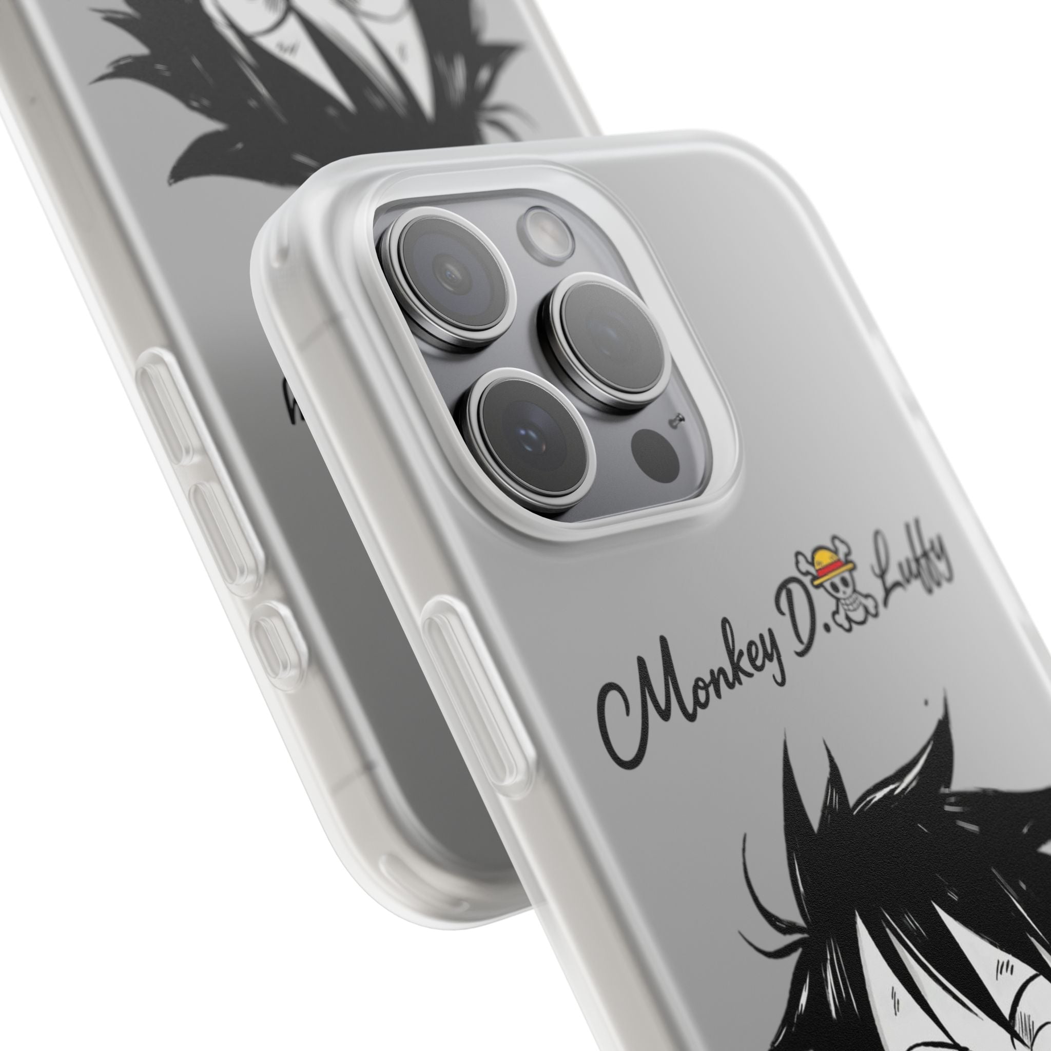One Piece iPhone Case - Minimalist Monkey D. Luffy Design | White Anime Phone Cover