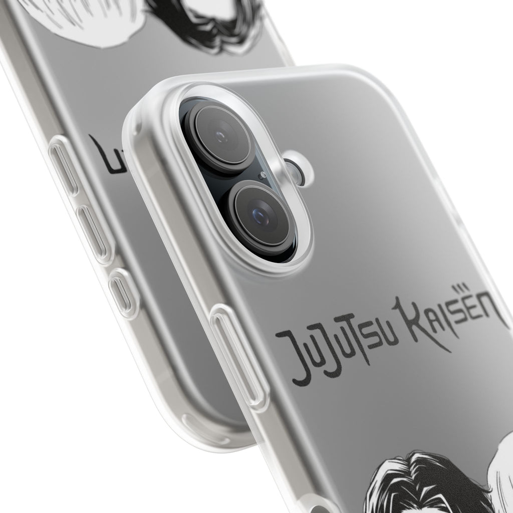 Jujutsu Kaisen Phone Case - Minimalist Yuta Okkotsu & Toge Inumaki Manga Art - Black & White Aesthetic