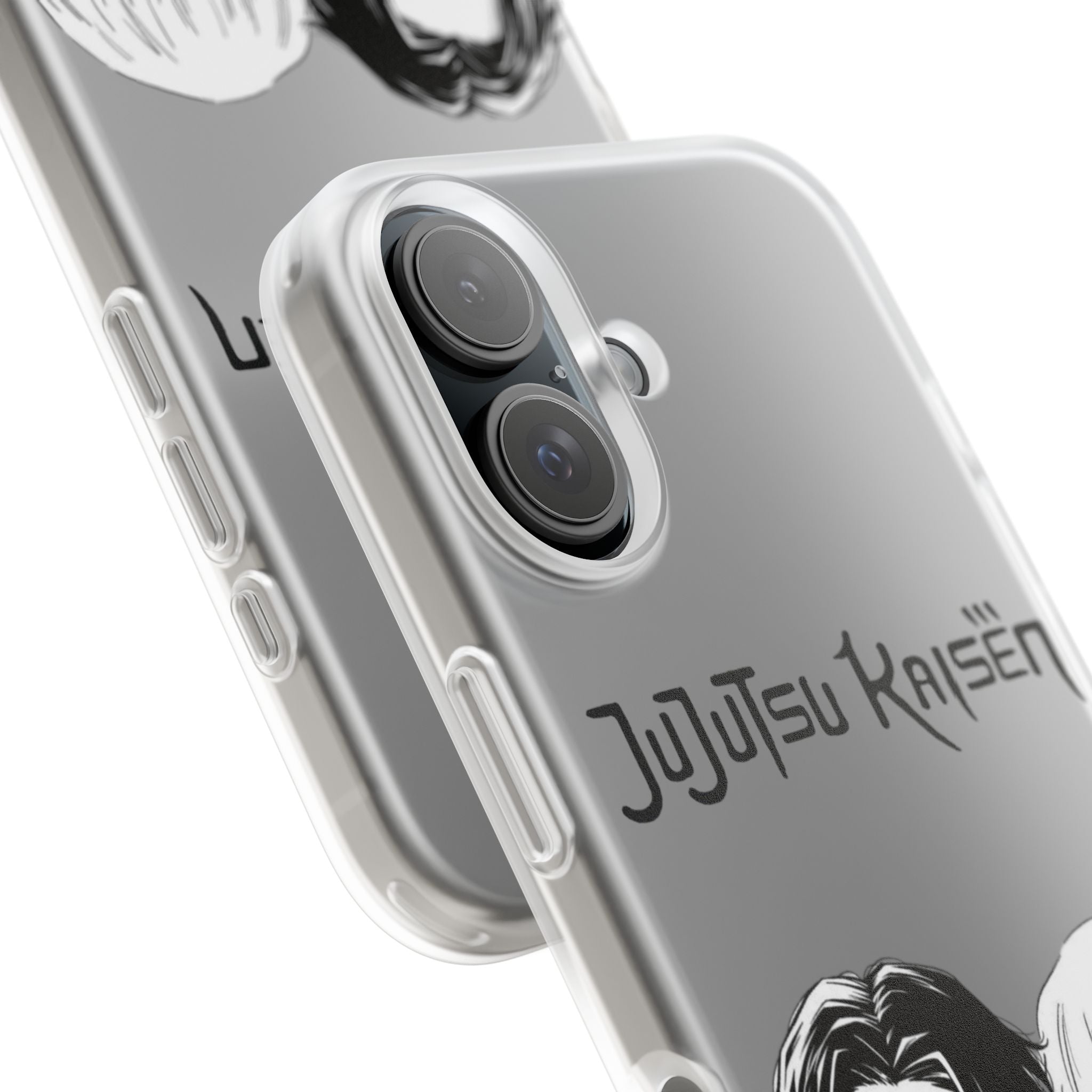 Jujutsu Kaisen Phone Case - Minimalist Yuta Okkotsu & Toge Inumaki Manga Art - Black & White Aesthetic