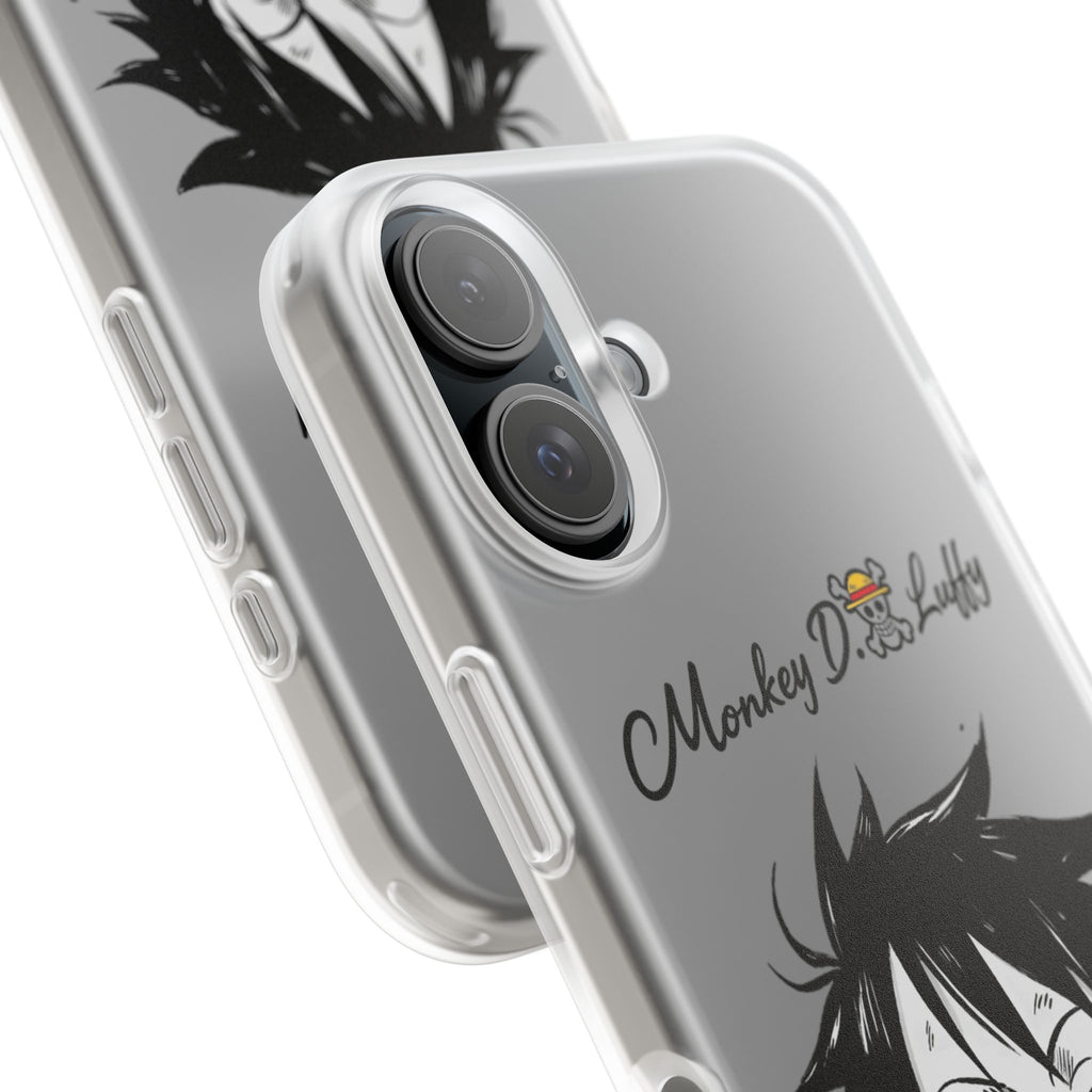 One Piece iPhone Case - Minimalist Monkey D. Luffy Design | White Anime Phone Cover