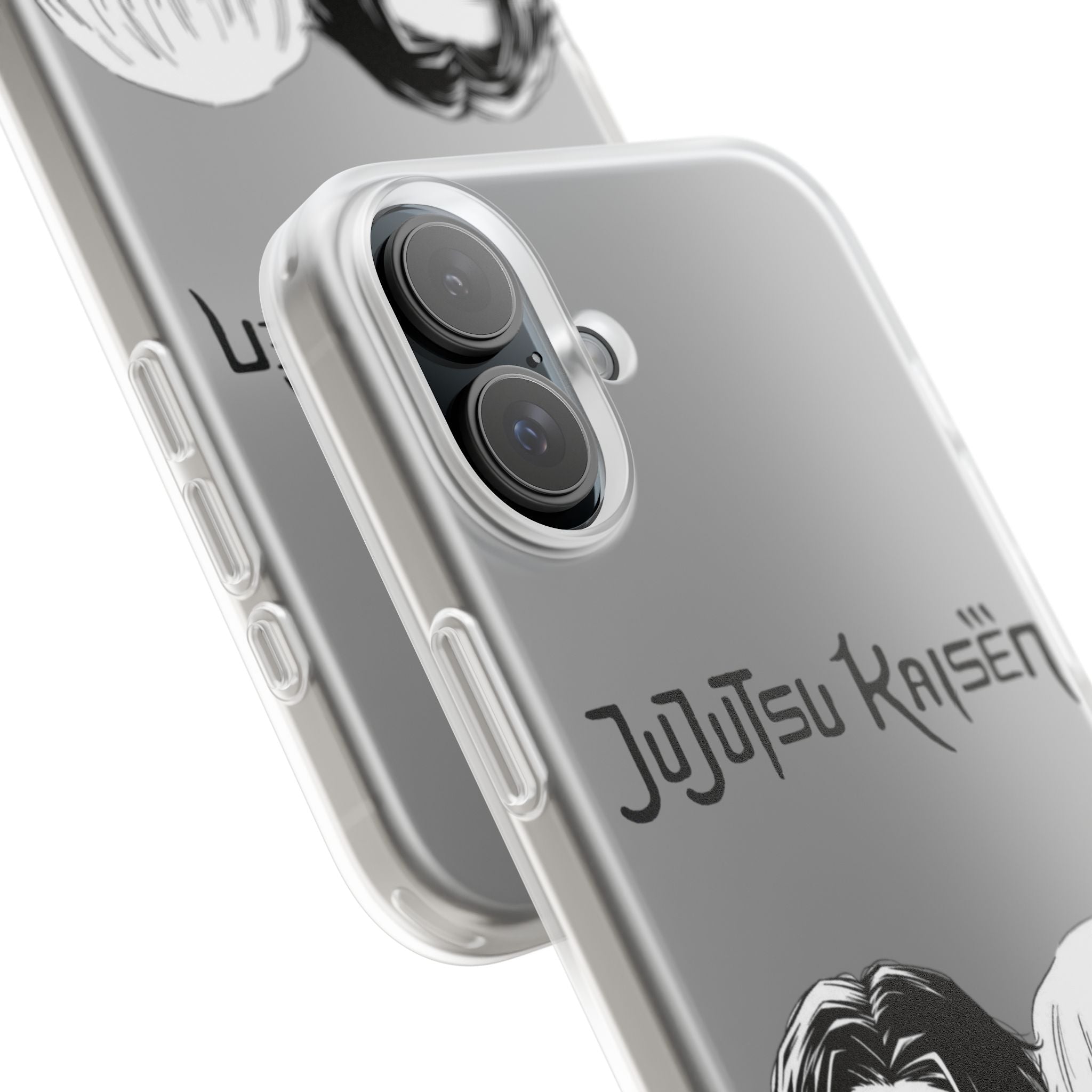 Jujutsu Kaisen Phone Case - Minimalist Yuta Okkotsu & Toge Inumaki Manga Art - Black & White Aesthetic