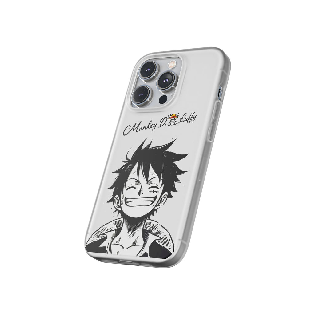 One Piece iPhone Case - Minimalist Monkey D. Luffy Design | White Anime Phone Cover