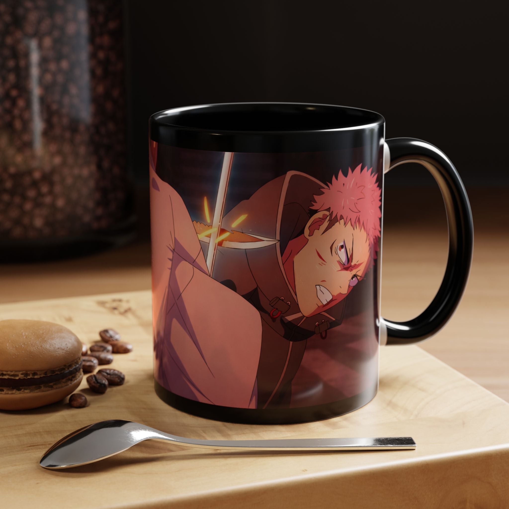 Jujutsu Kaisen Anime Mug – Yuji Itadori Action Scene Ceramic Coffee Cup