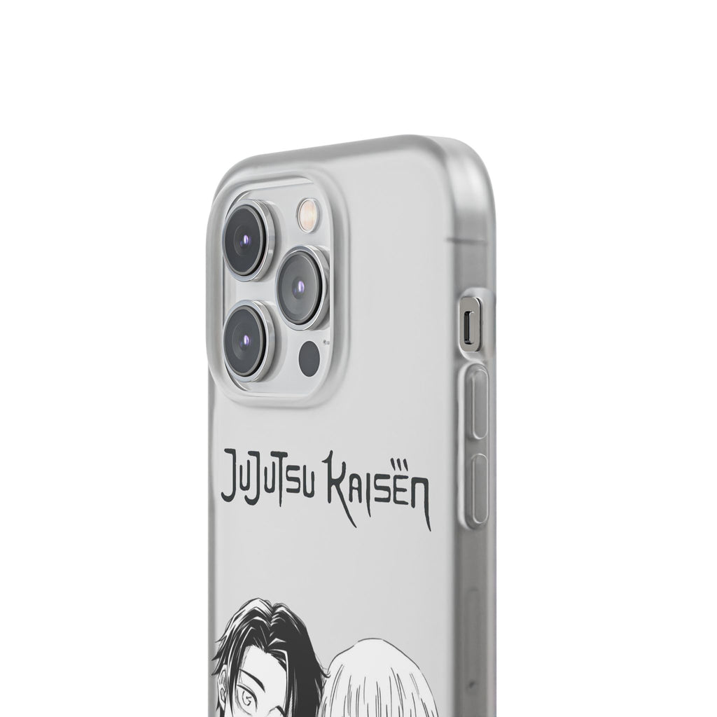 Jujutsu Kaisen Phone Case - Minimalist Yuta Okkotsu & Toge Inumaki Manga Art - Black & White Aesthetic