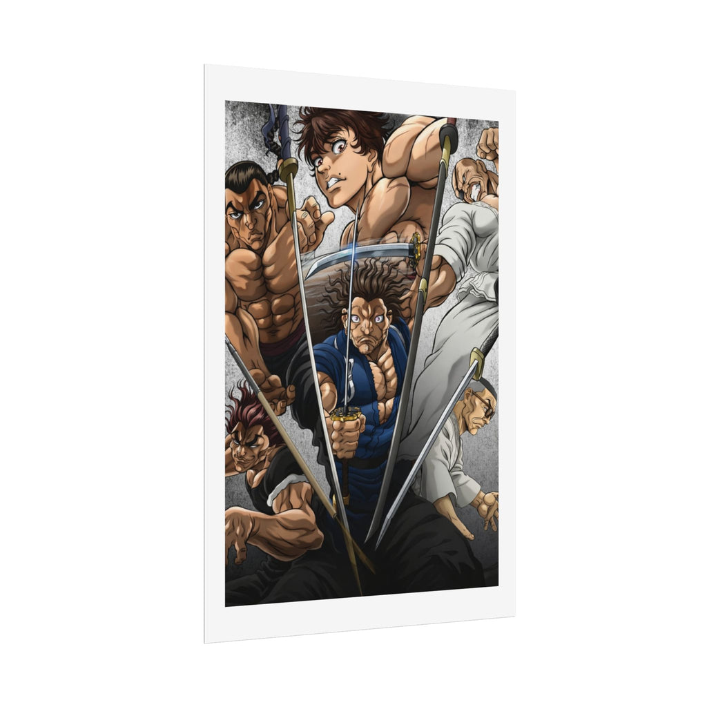 Samurai Warriors Rolled Poster – Vintage Anime Swordfighters Wall Art