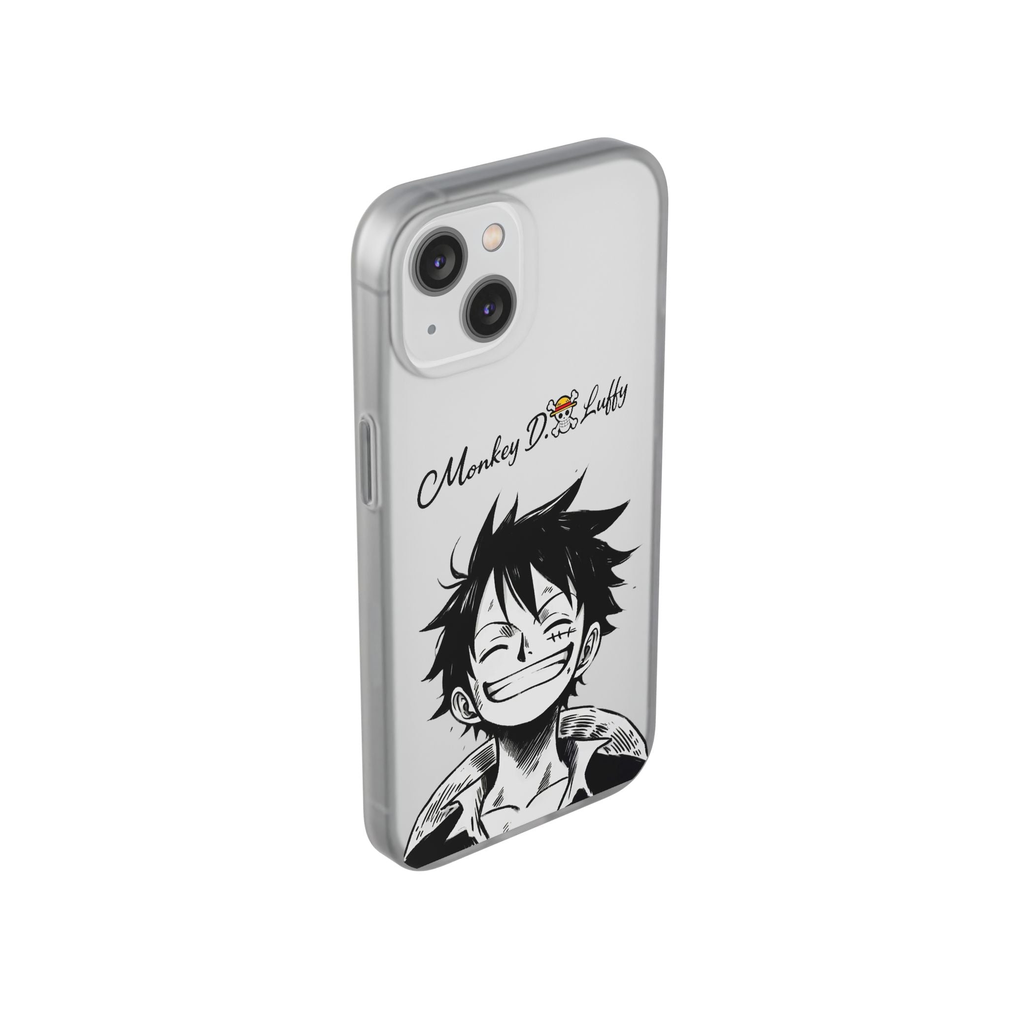 One Piece iPhone Case - Minimalist Monkey D. Luffy Design | White Anime Phone Cover