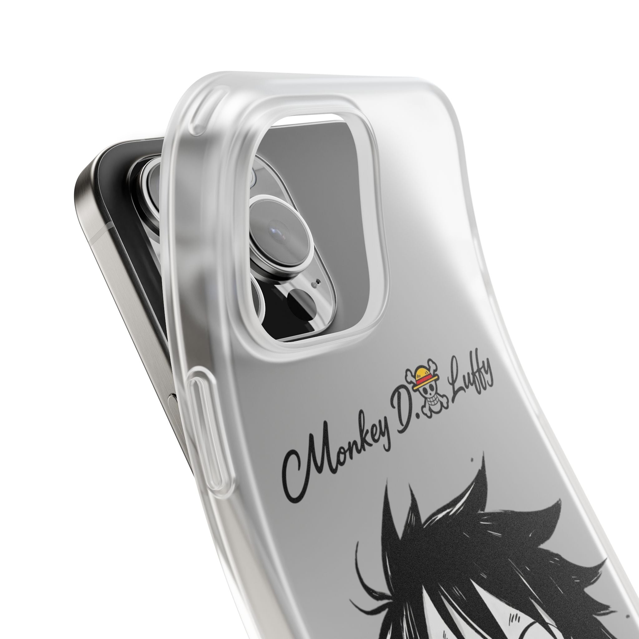 One Piece iPhone Case - Minimalist Monkey D. Luffy Design | White Anime Phone Cover