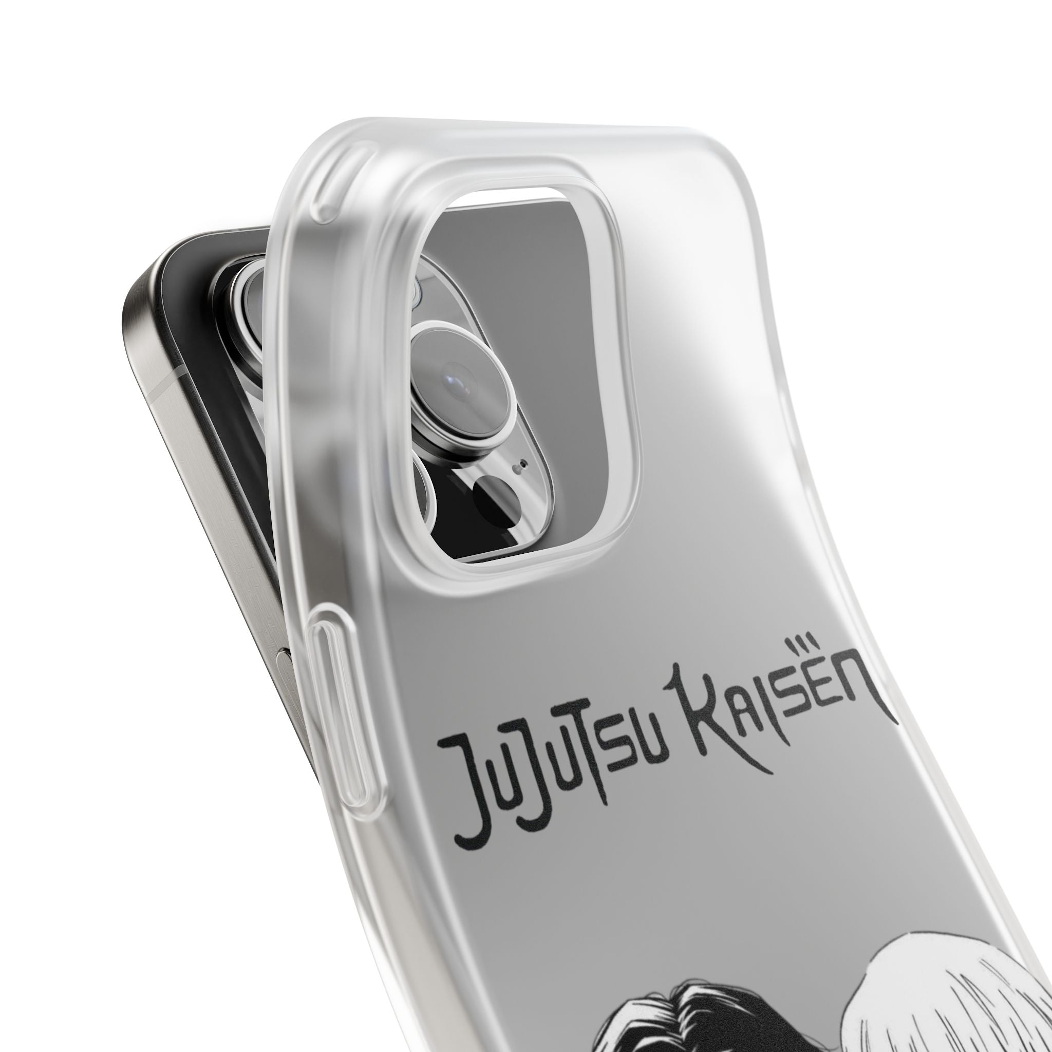 Jujutsu Kaisen Phone Case - Minimalist Yuta Okkotsu & Toge Inumaki Manga Art - Black & White Aesthetic
