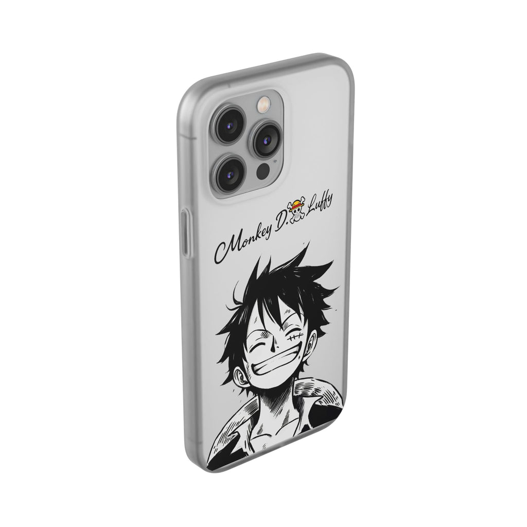 One Piece iPhone Case - Minimalist Monkey D. Luffy Design | White Anime Phone Cover
