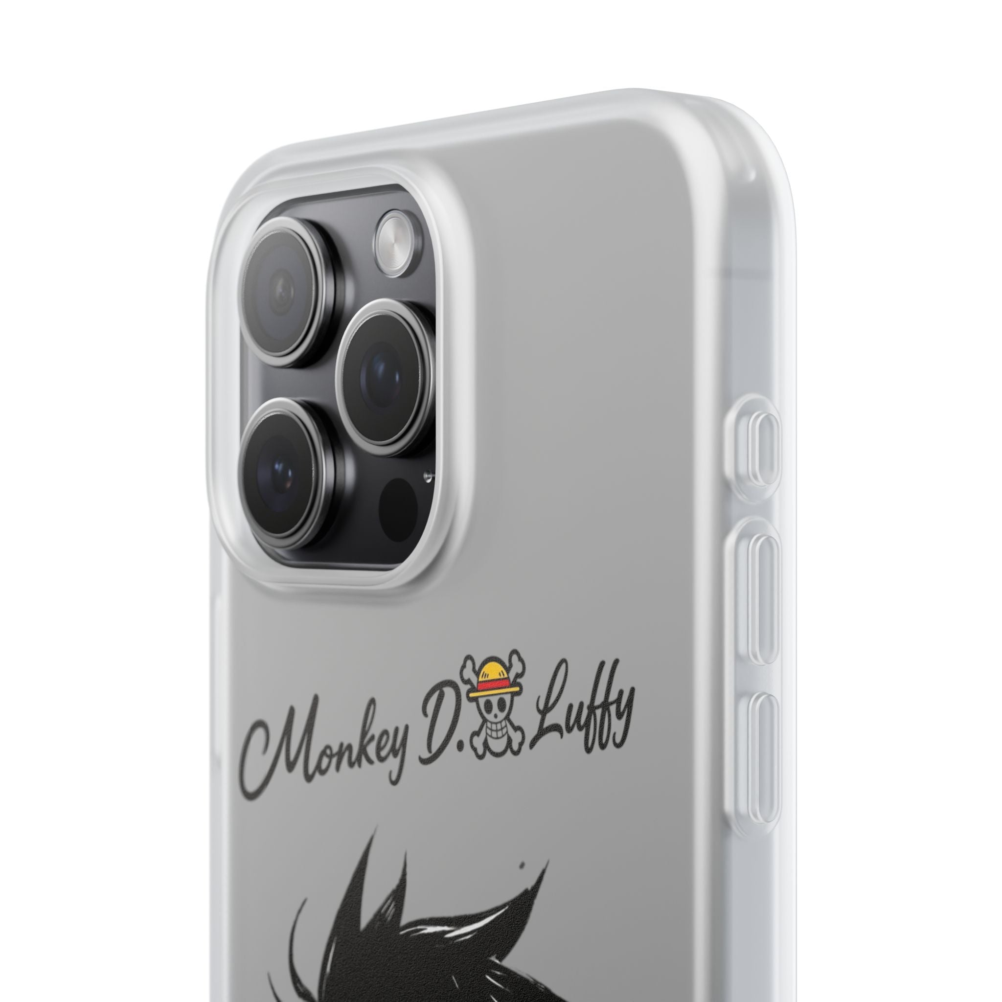 One Piece iPhone Case - Minimalist Monkey D. Luffy Design | White Anime Phone Cover
