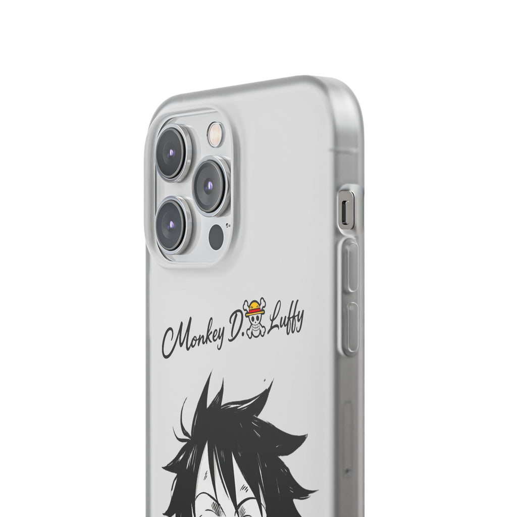 One Piece iPhone Case - Minimalist Monkey D. Luffy Design | White Anime Phone Cover