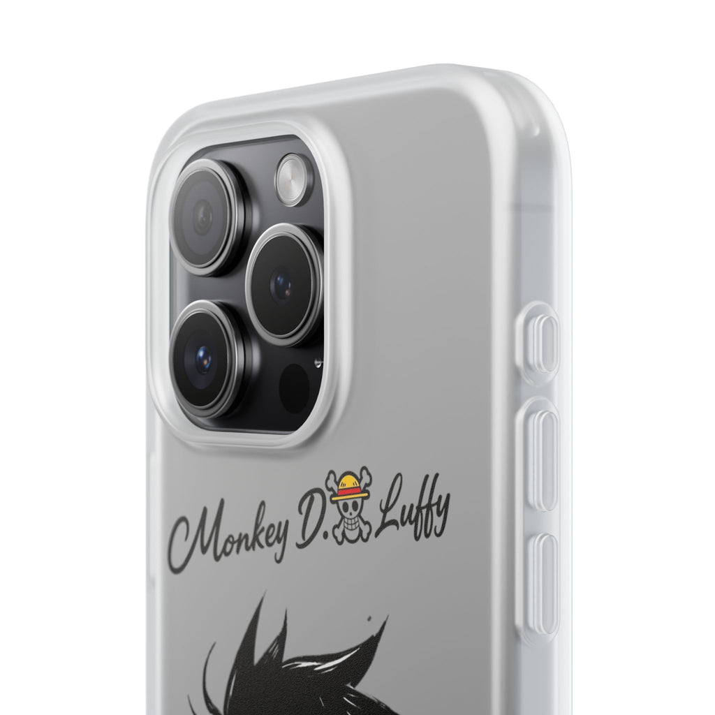 One Piece iPhone Case - Minimalist Monkey D. Luffy Design | White Anime Phone Cover