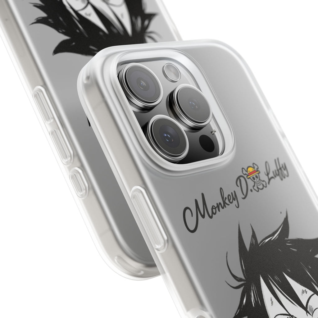 One Piece iPhone Case - Minimalist Monkey D. Luffy Design | White Anime Phone Cover