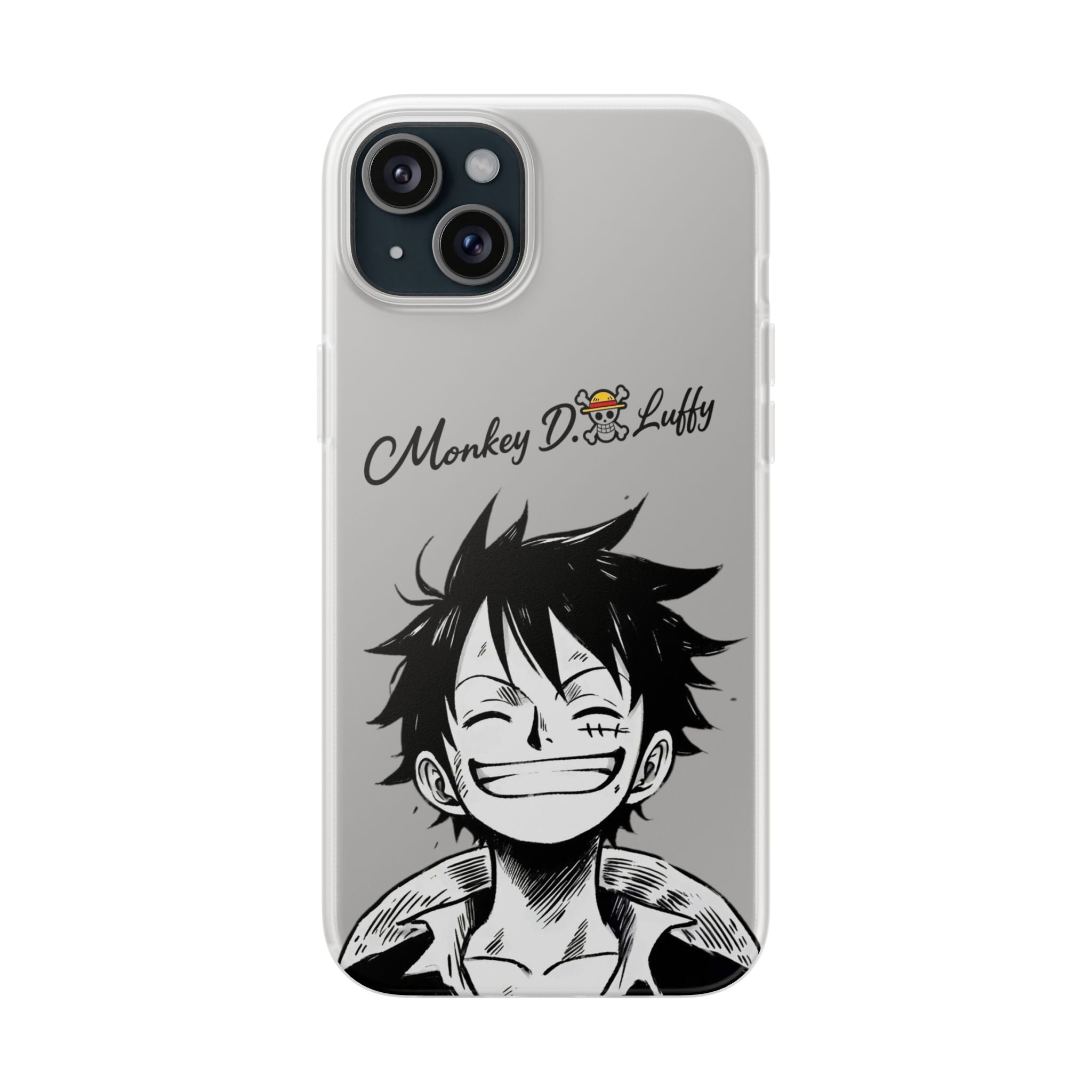 One Piece iPhone Case - Minimalist Monkey D. Luffy Design | White Anime Phone Cover