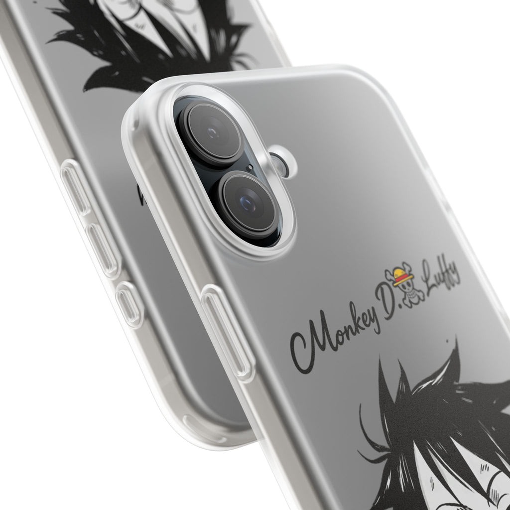 One Piece iPhone Case - Minimalist Monkey D. Luffy Design | White Anime Phone Cover