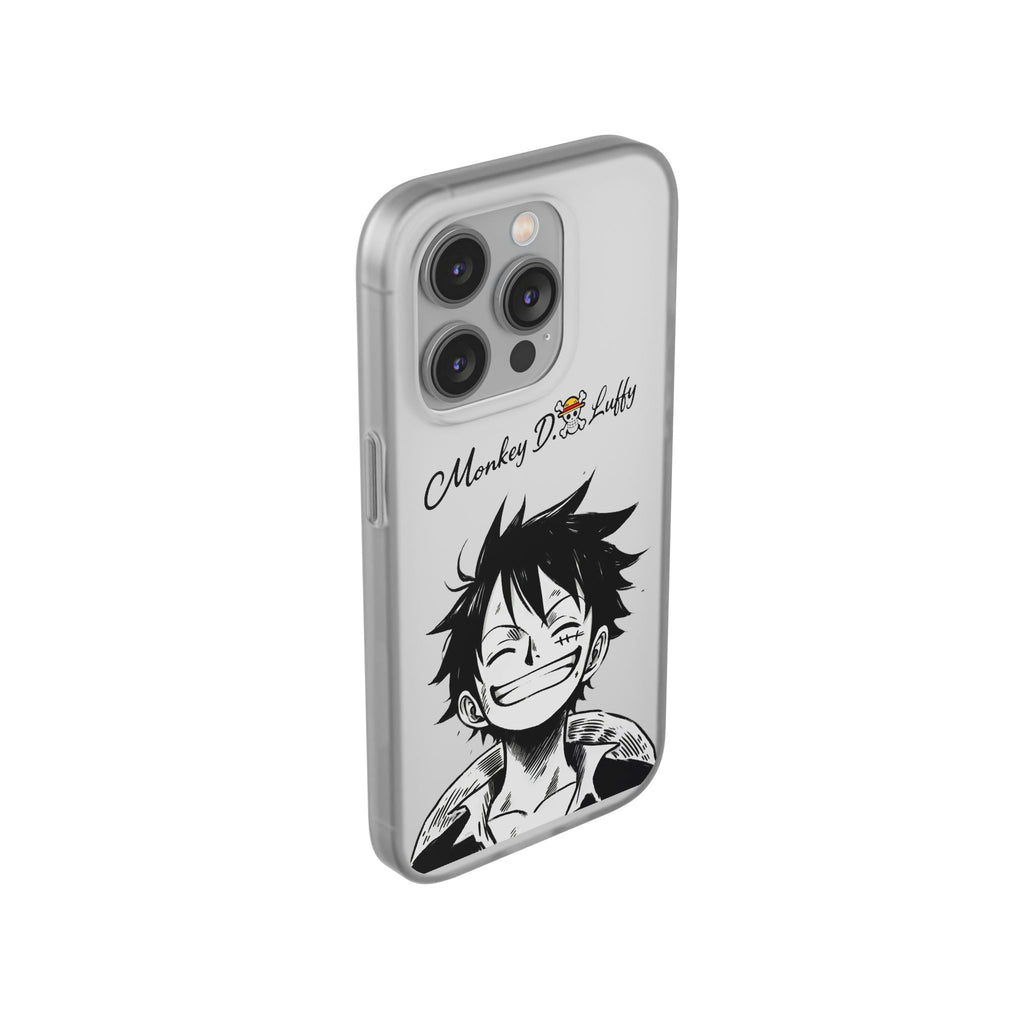 One Piece iPhone Case - Minimalist Monkey D. Luffy Design | White Anime Phone Cover