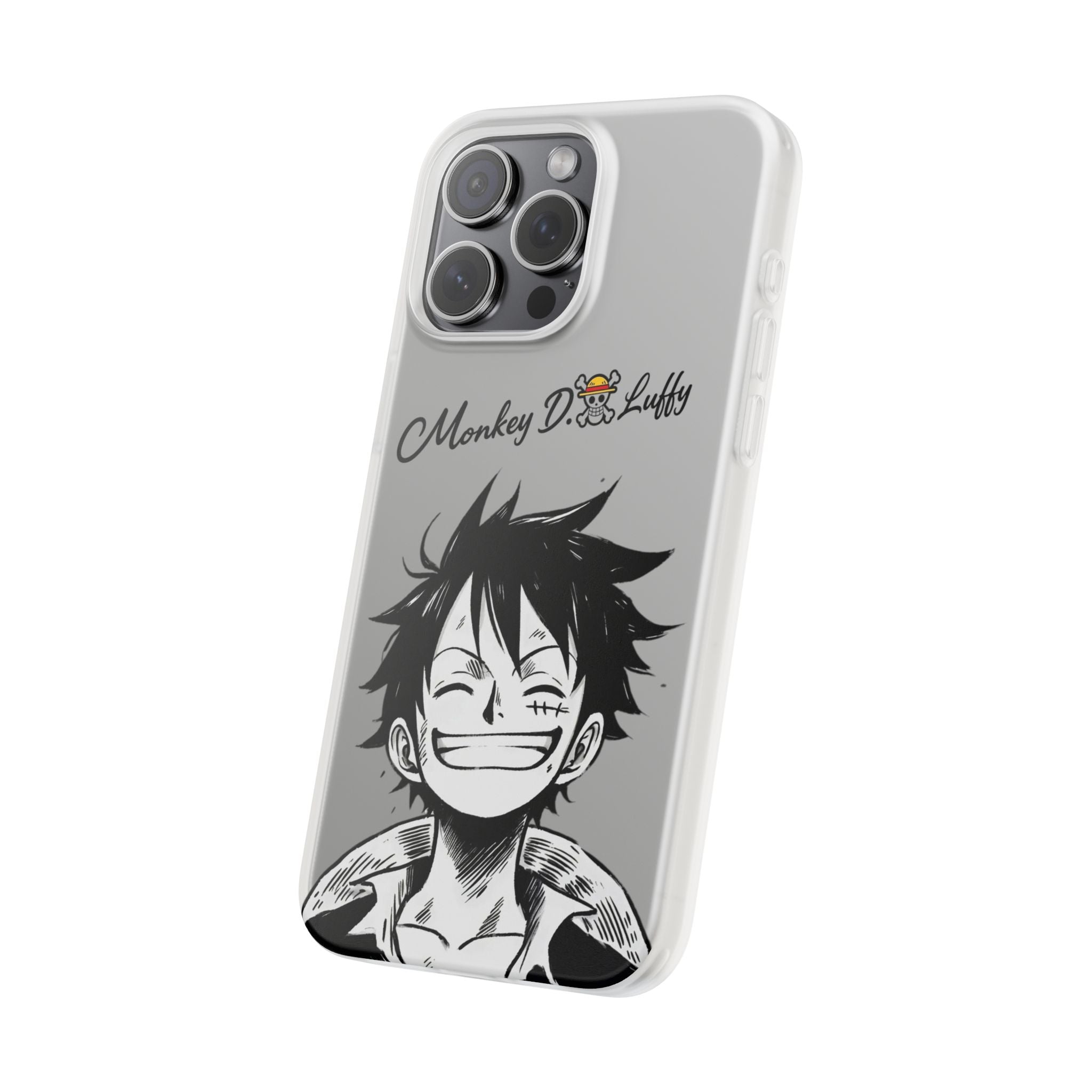 One Piece iPhone Case - Minimalist Monkey D. Luffy Design | White Anime Phone Cover