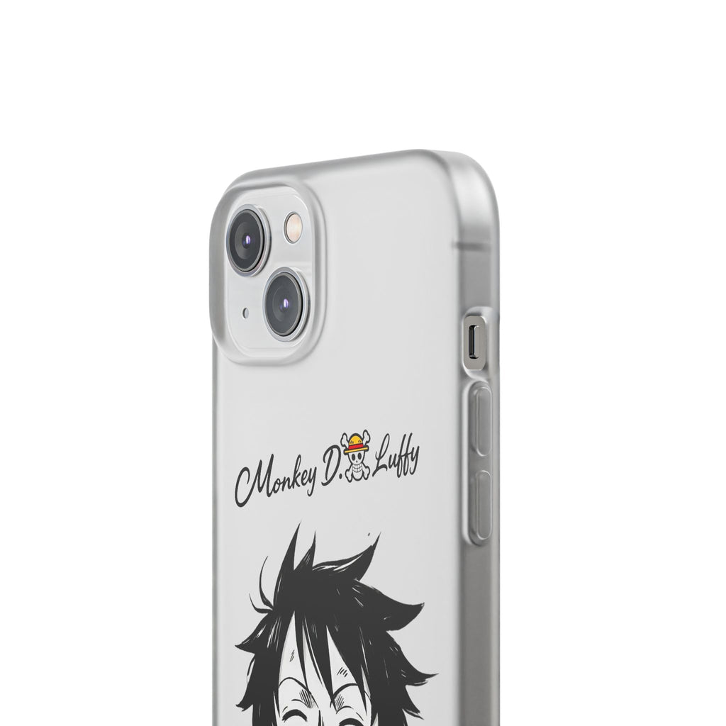 One Piece iPhone Case - Minimalist Monkey D. Luffy Design | White Anime Phone Cover