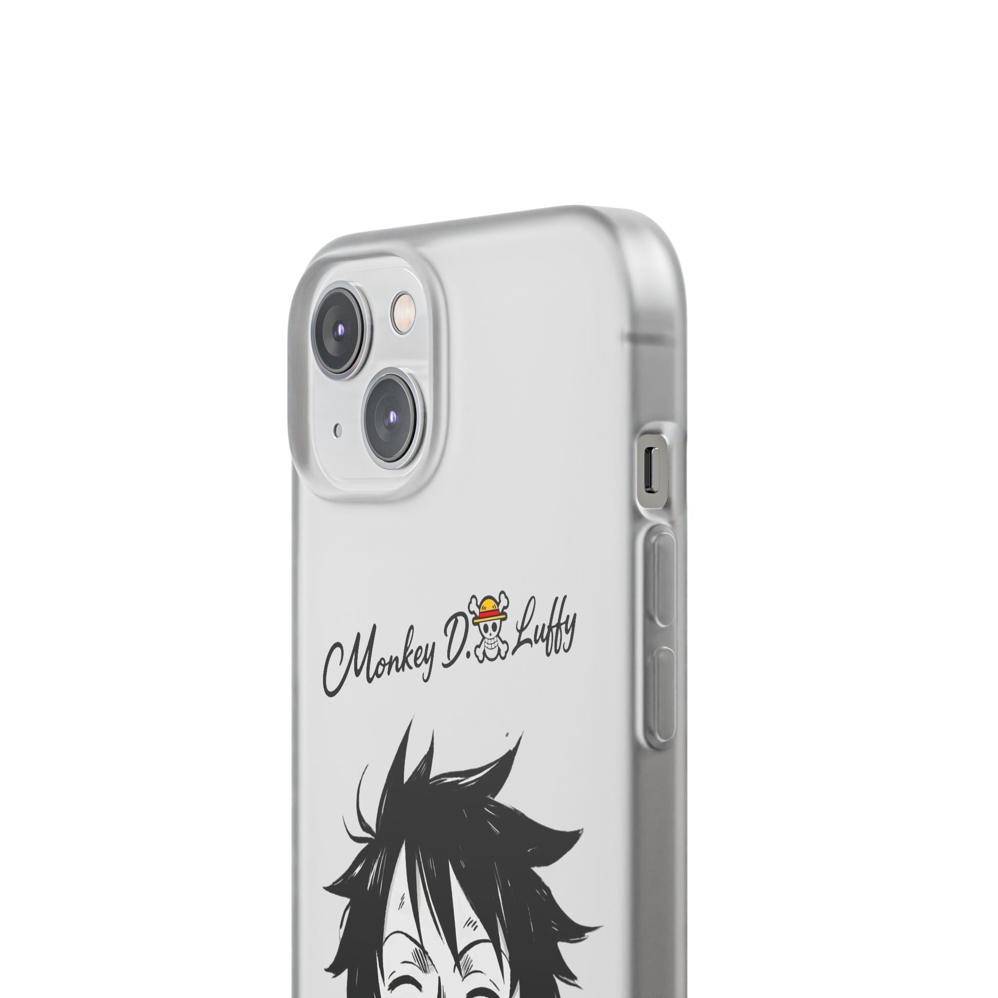 One Piece iPhone Case - Minimalist Monkey D. Luffy Design | White Anime Phone Cover