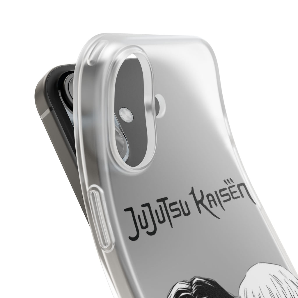 Jujutsu Kaisen Phone Case - Minimalist Yuta Okkotsu & Toge Inumaki Manga Art - Black & White Aesthetic