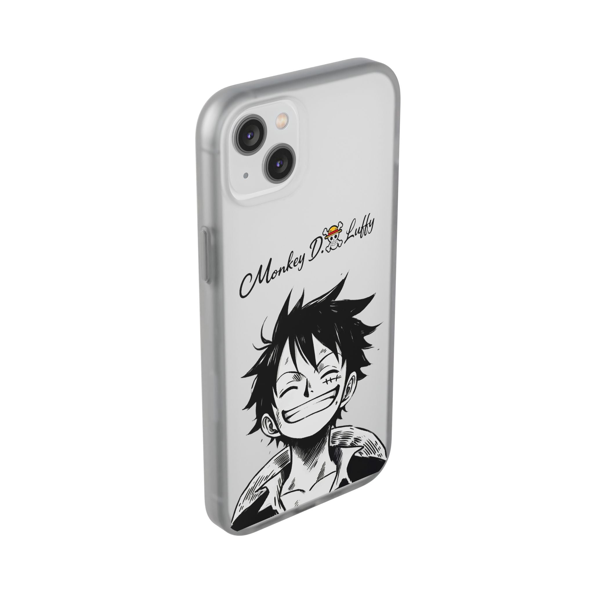 One Piece iPhone Case - Minimalist Monkey D. Luffy Design | White Anime Phone Cover