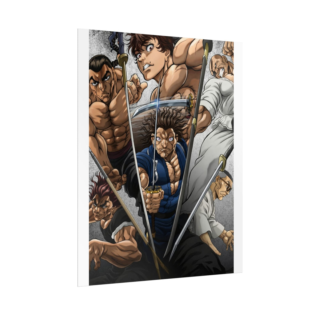 Samurai Warriors Rolled Poster – Vintage Anime Swordfighters Wall Art