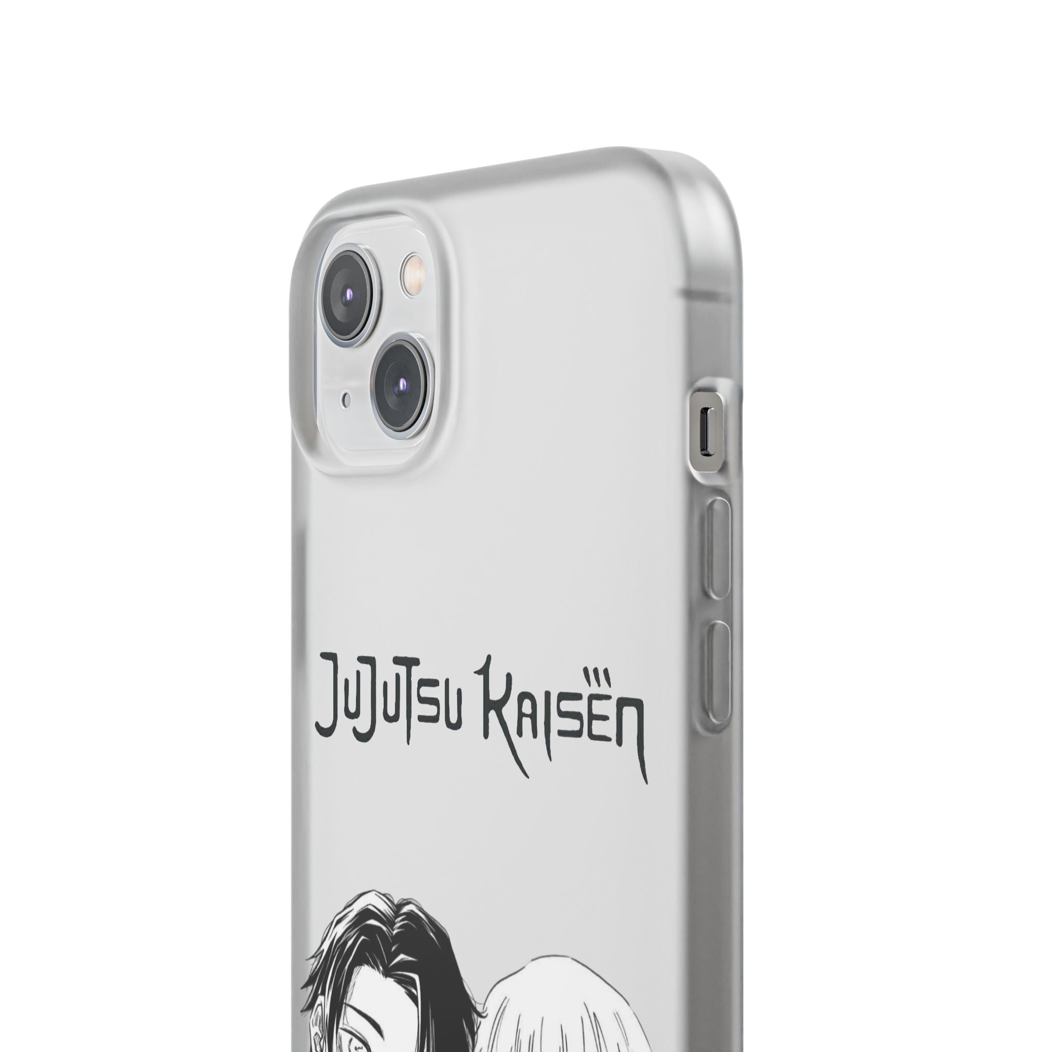 Jujutsu Kaisen Phone Case - Minimalist Yuta Okkotsu & Toge Inumaki Manga Art - Black & White Aesthetic