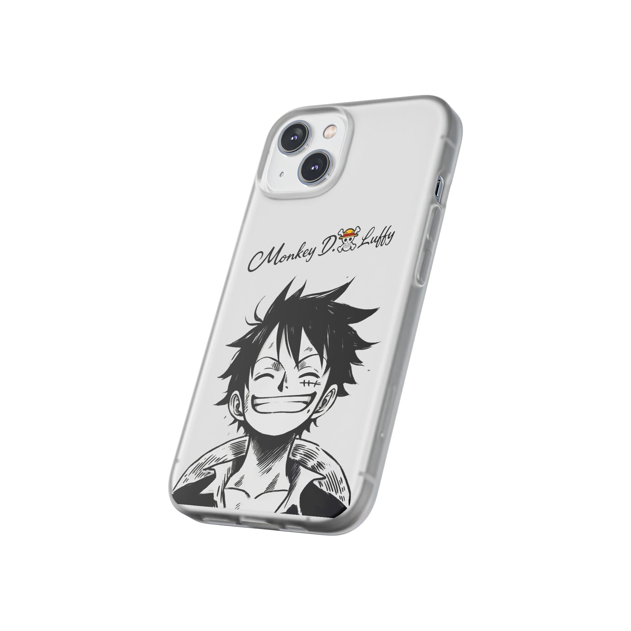 One Piece iPhone Case - Minimalist Monkey D. Luffy Design | White Anime Phone Cover