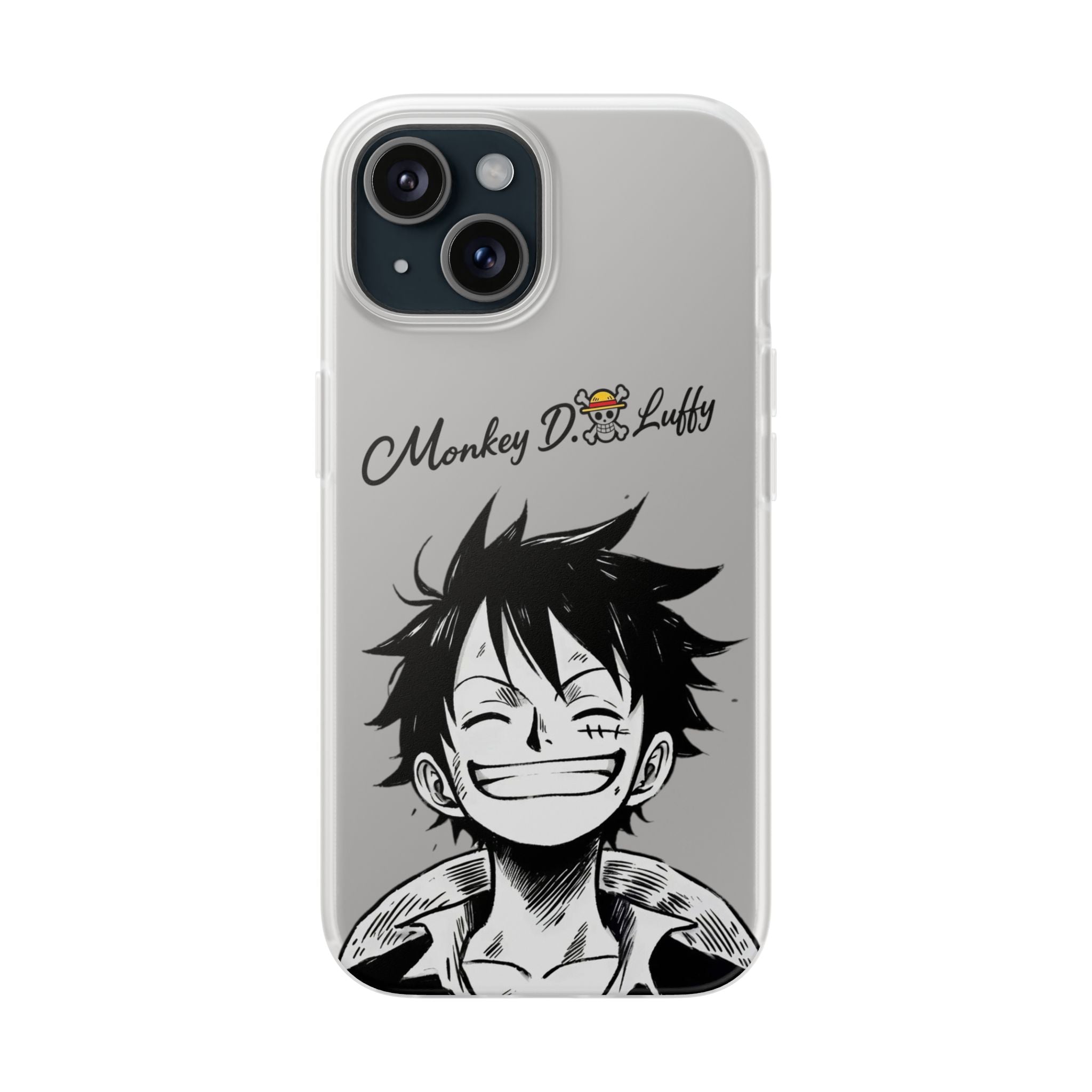 One Piece iPhone Case - Minimalist Monkey D. Luffy Design | White Anime Phone Cover