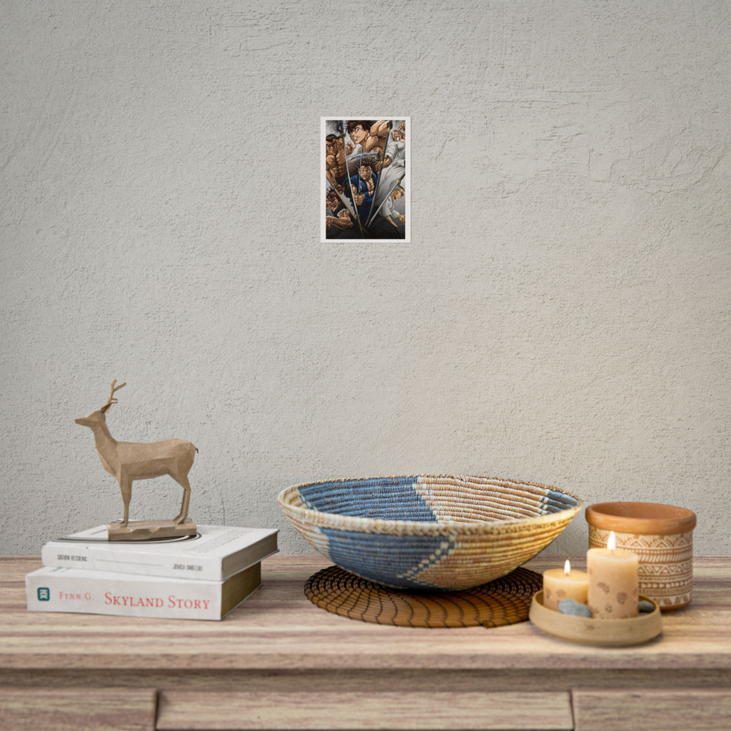 Samurai Warriors Rolled Poster – Vintage Anime Swordfighters Wall Art