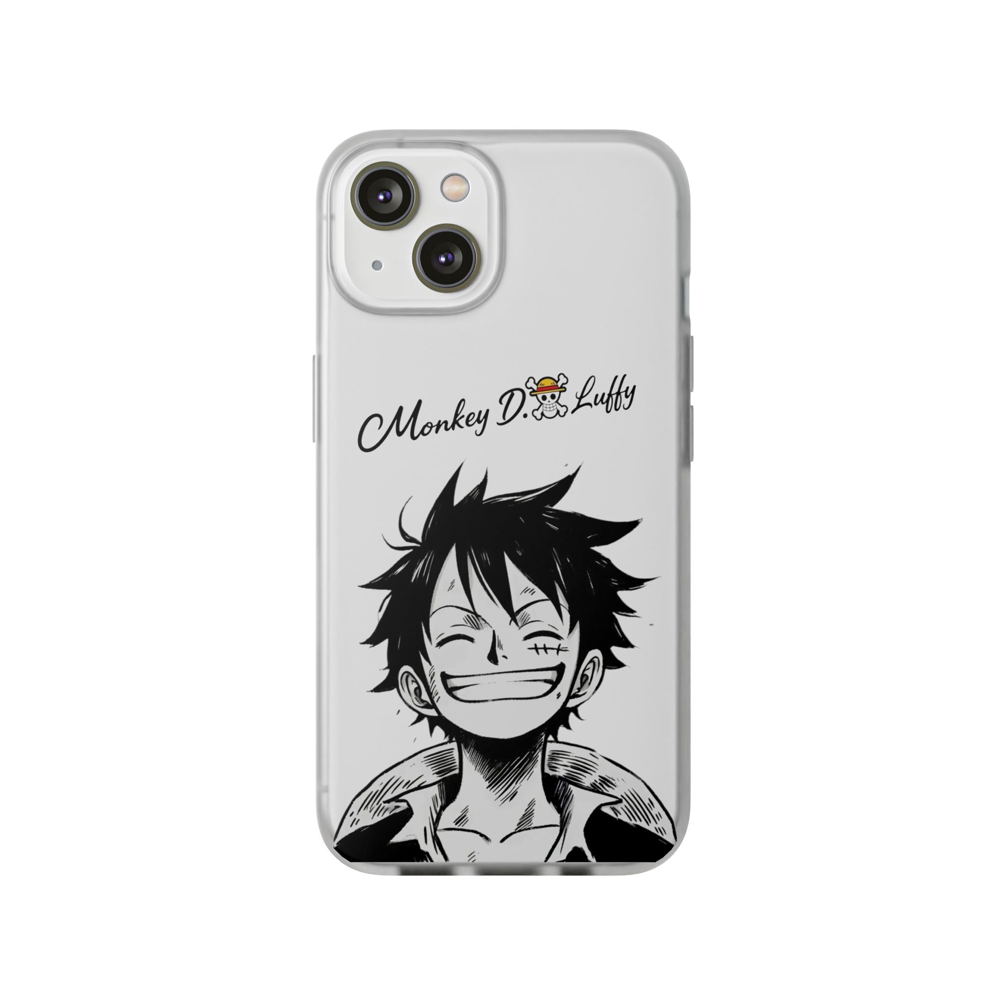 One Piece iPhone Case - Minimalist Monkey D. Luffy Design | White Anime Phone Cover